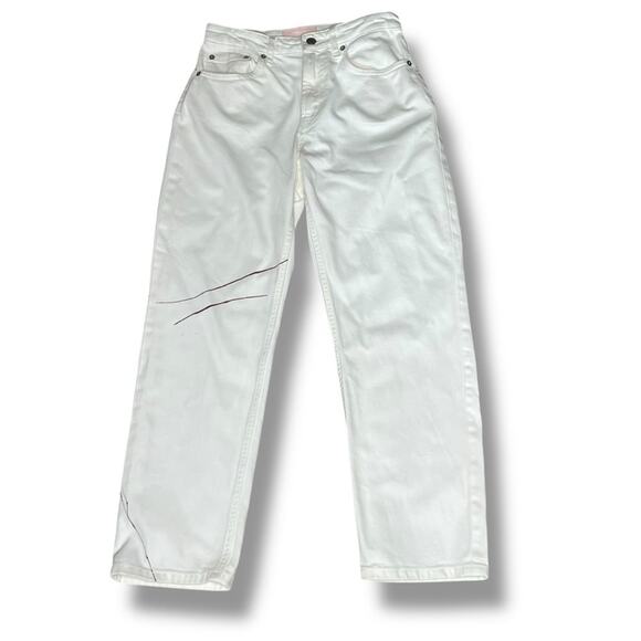 Everlane Denim - Everlane The High rise Straight Leg ankle jeans with paint splatter